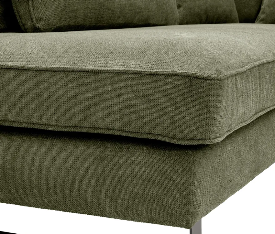 Ecksofa links mit Sofa 2,5-Sitzer rechts »Veluno«, grün