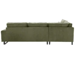 Ecksofa links mit Sofa 2,5-Sitzer rechts »Veluno«, grün