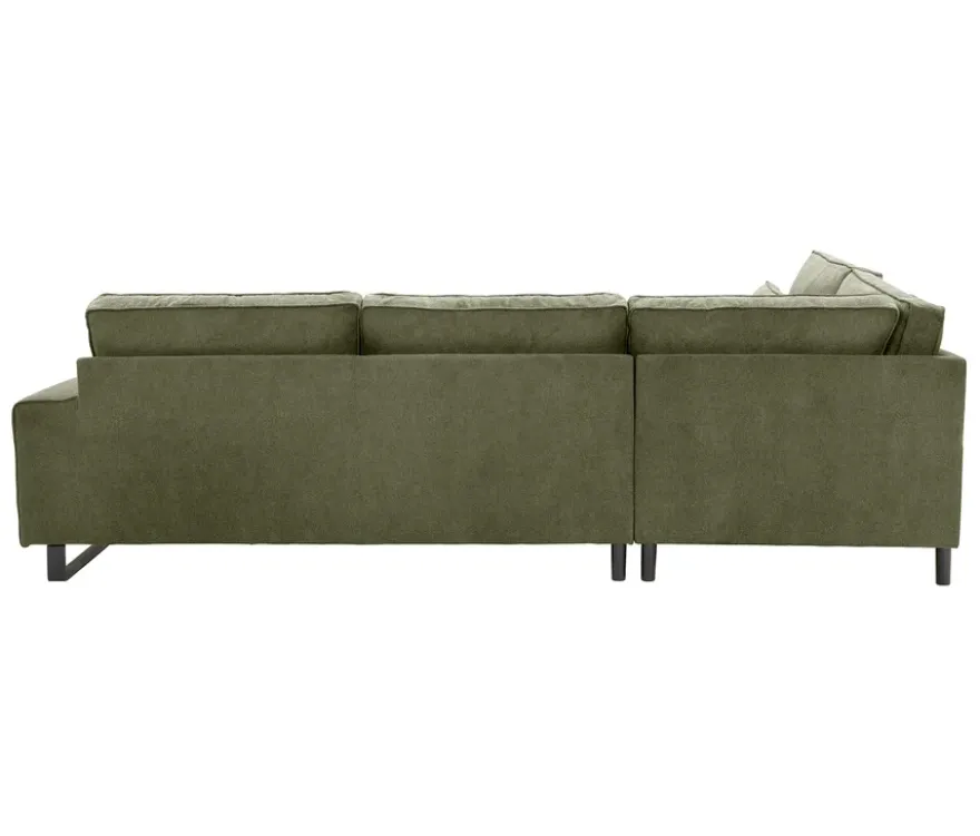 Ecksofa links mit Sofa 2,5-Sitzer rechts »Veluno«, grün