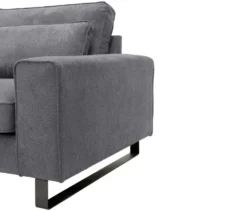 Ecksofa links mit Sofa 2,5-Sitzer rechts »Veluno«, grau