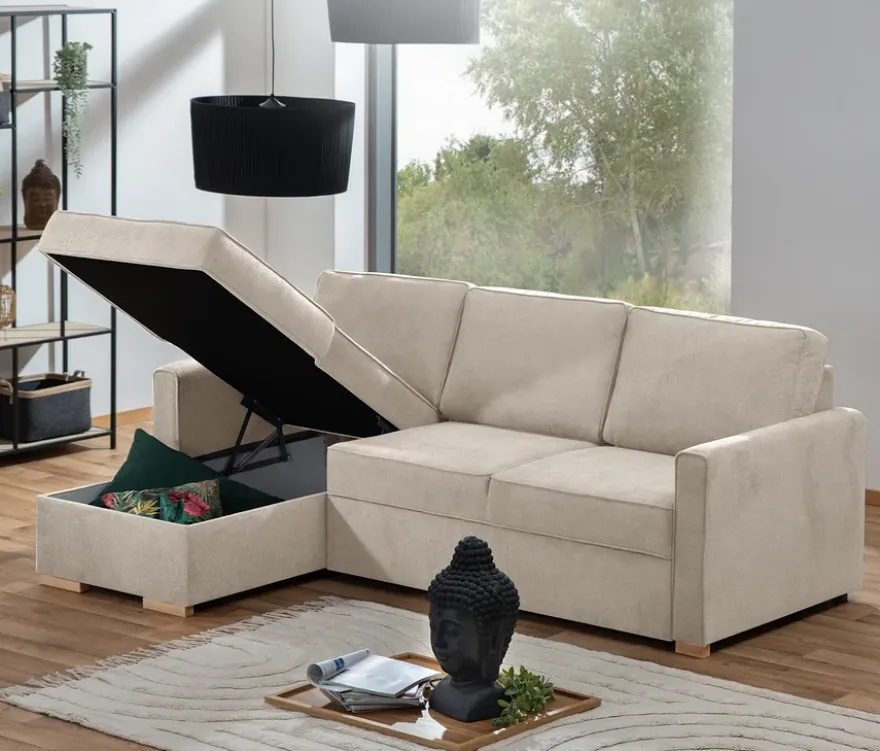 Ecksofa mit Auszugsbett »NovaLounge«, beige