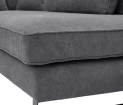 Ecksofa rechts mit Sofa 2,5-Sitzer links »Veluno«, grau