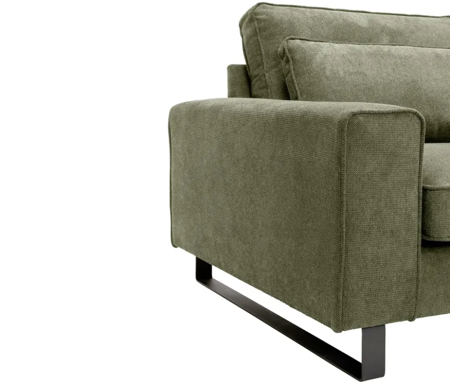 Ecksofa rechts mit Sofa 2,5-Sitzer links »Veluno«, grün