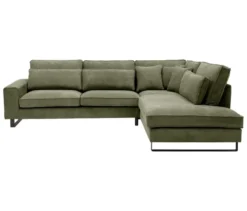 Ecksofa rechts mit Sofa 2,5-Sitzer links »Veluno«, grün