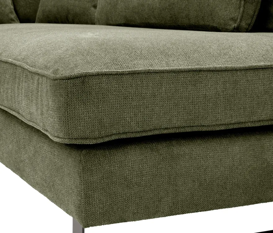 Ecksofa rechts mit Sofa 2,5-Sitzer links »Veluno«, grün