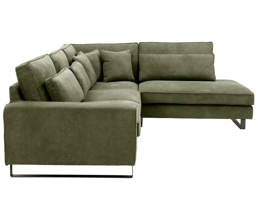 Ecksofa rechts mit Sofa 2,5-Sitzer links »Veluno«, grün