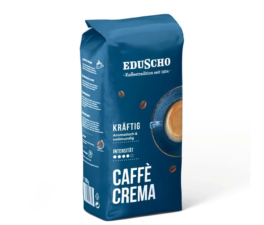 Eduscho Caffè Crema Kräftig - 6 x 1 kg Ganze Bohne