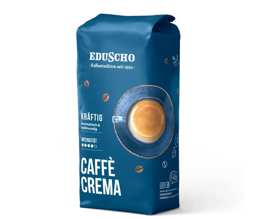 Eduscho Caffè Crema Kräftig - 6 x 1 kg Ganze Bohne