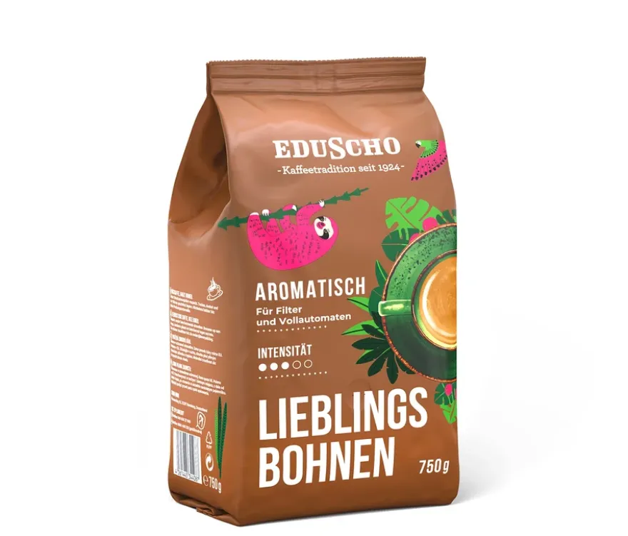 Eduscho Lieblingsbohnen Aromatisch - 8 x 750 g Ganze Bohne
