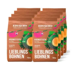 Eduscho Lieblingsbohnen Aromatisch - 8 x 750 g Ganze Bohne