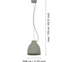 Eglo Pendelleuchte »Camasca«, taupe