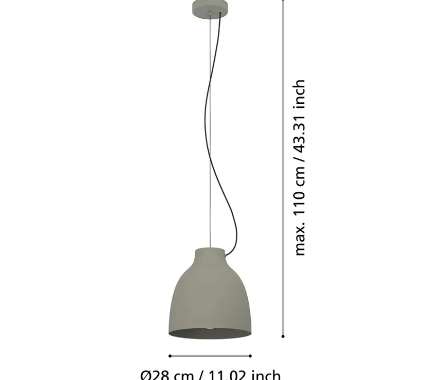 Eglo Pendelleuchte »Camasca«, taupe