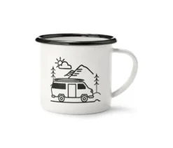 Emaille-Kaffeebecher Camping, 380 ml