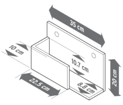 3er-Regal-Set aus Massivholz