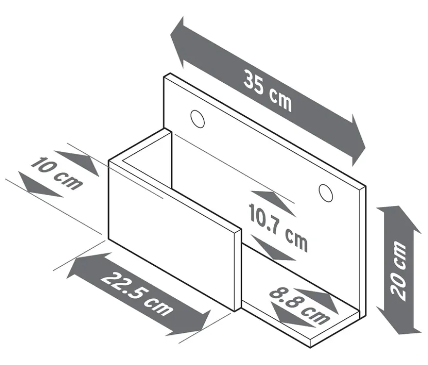 3er-Regal-Set aus Massivholz