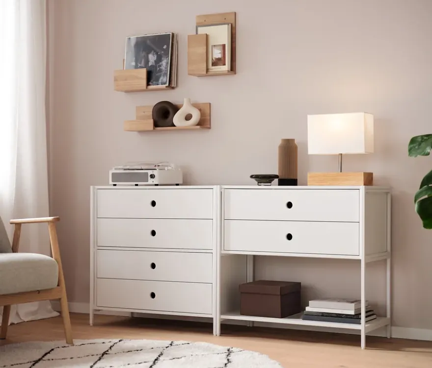 3er-Regal-Set aus Massivholz