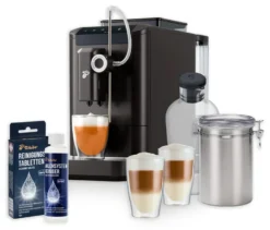 »Esperto2 Milk« Vollautomat Set All-in-One mit Karaffe, Dose, Gläsern & Reiniger