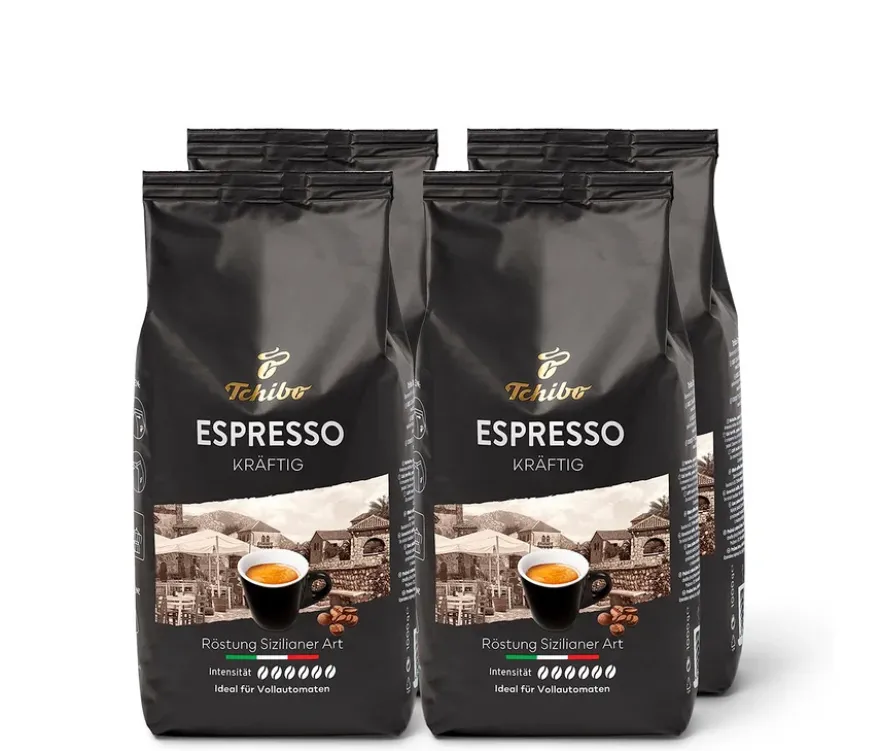 Espresso Kräftig - 4 x 1 kg Ganze Bohne