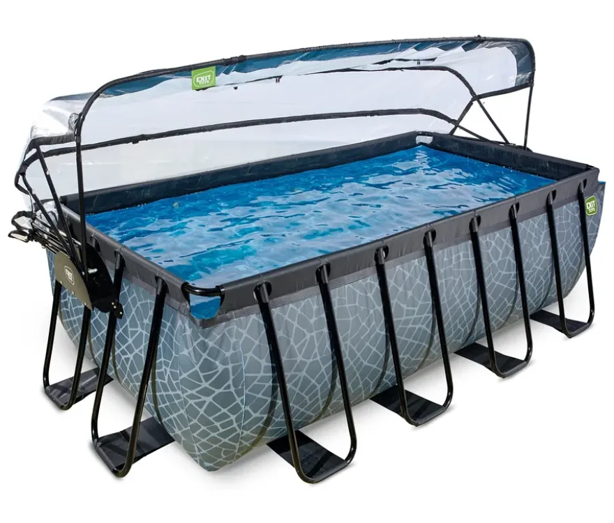 EXIT Pool-Set, Steinoptik, 400 x 200 cm
