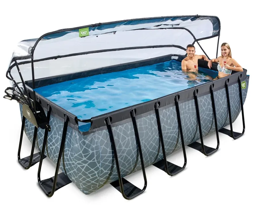 EXIT Pool-Set, Steinoptik, 400 x 200 cm