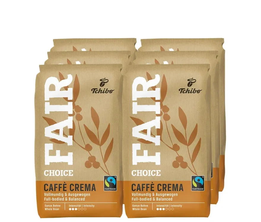 Fair Choice Caffè Crema - 6x 1 kg Ganze Bohne
