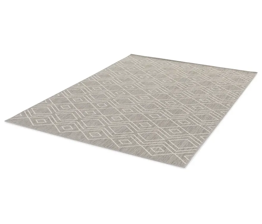 Faltbarer Outdoor-Teppich »Diamond Rhythm«, 240 x 340 cm, grau