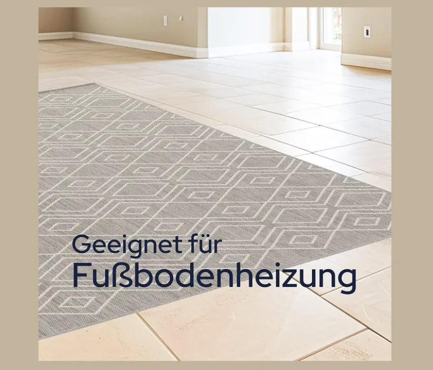 Faltbarer Outdoor-Teppich »Diamond Rhythm«, 240 x 340 cm, grau