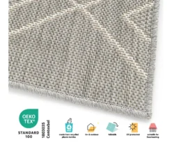 Faltbarer Outdoor-Teppich »Diamond Rhythm«, 240 x 340 cm, grau