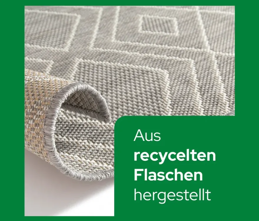 Faltbarer Outdoor-Teppich »Diamond Rhythm«, 240 x 340 cm, grau
