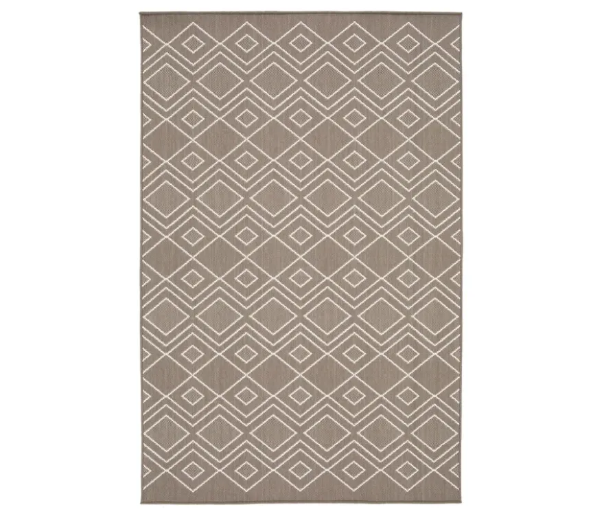 Faltbarer Outdoor-Teppich »Diamond Rhythm«, 240 x 340 cm, braun