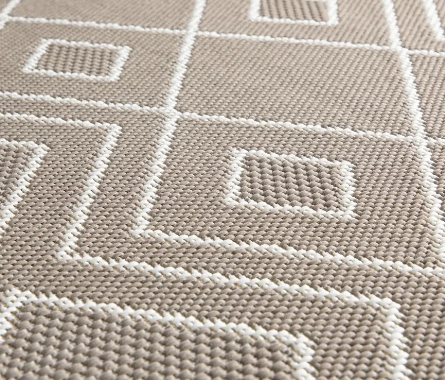 Faltbarer Outdoor-Teppich »Diamond Rhythm«, 240 x 340 cm, braun