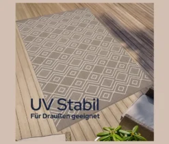Faltbarer Outdoor-Teppich »Diamond Rhythm«, 280 x 400 cm, braun