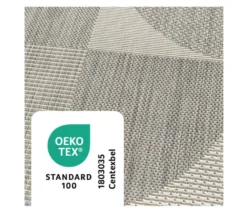 Faltbarer Outdoor-Teppich im geometrischem Design, 240 x 340