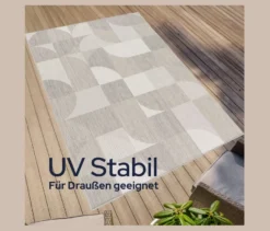 Faltbarer Outdoor-Teppich im geometrischem Design, 240 x 340