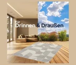 Faltbarer Outdoor-Teppich im geometrischem Design, 280 x 400