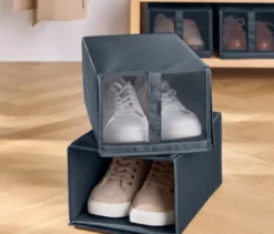 2 faltbare Schuhboxen