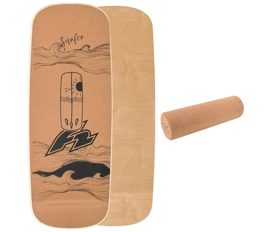 F2 Cork Balance Board Set Pill mit Korkrolle