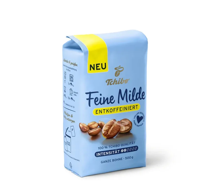 Feine Milde entkoffeiniert - 6 x 500 g Ganze Bohne