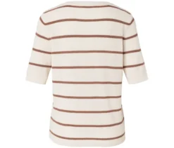 Feinstrick-Cardigan mit Leinen, Streifen