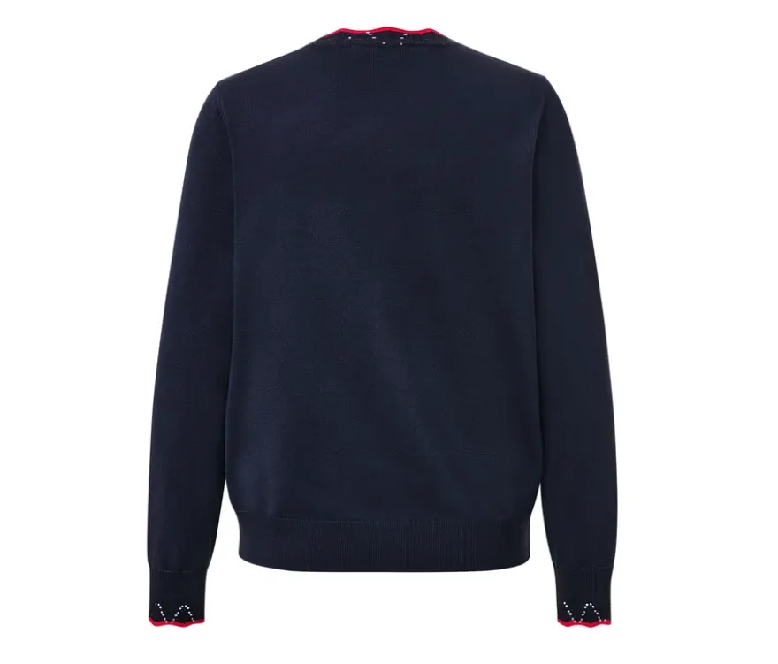 Feinstrick-Cardigan mit Wellenkante