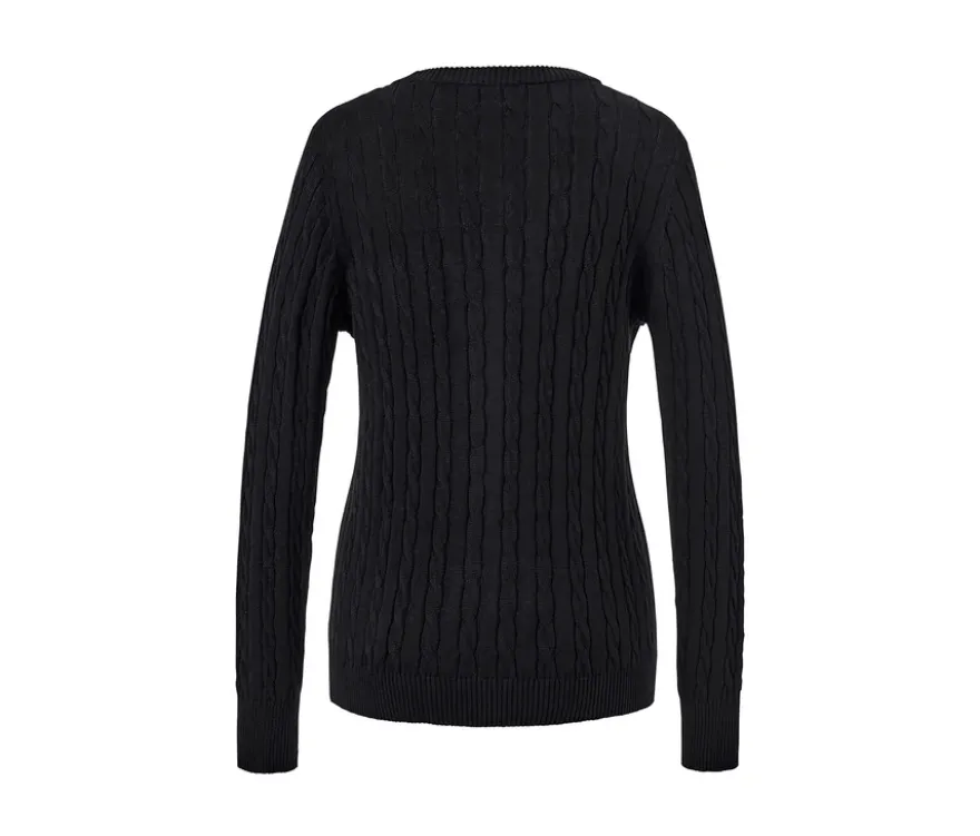 Feinstrickcardigan mit Zopfmuster