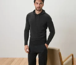 Feinstrick-Hoodie