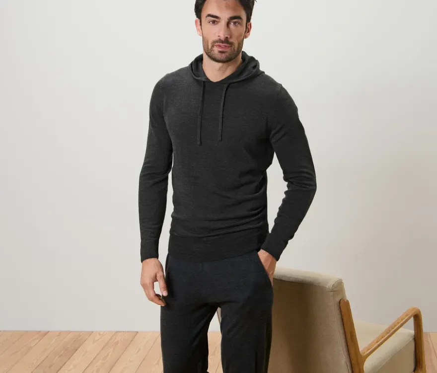 Feinstrick-Hoodie
