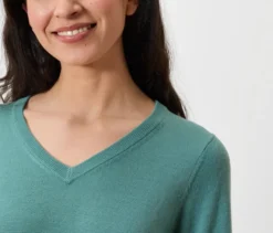 Feinstrickpullover, aqua
