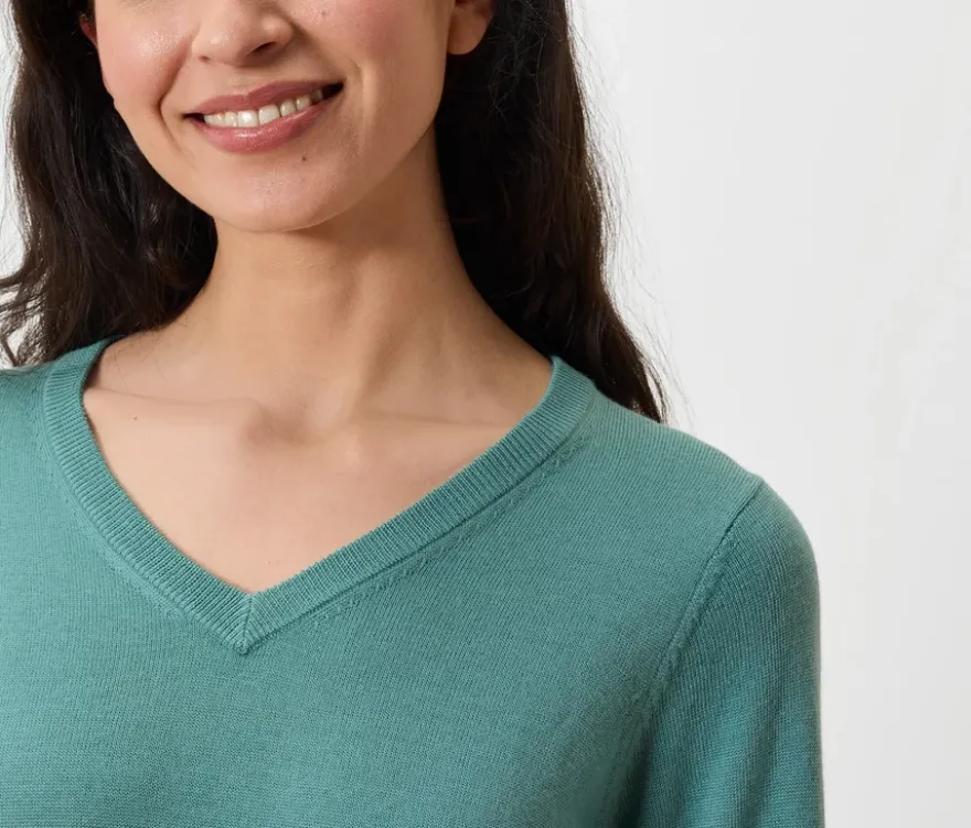 Feinstrickpullover, aqua