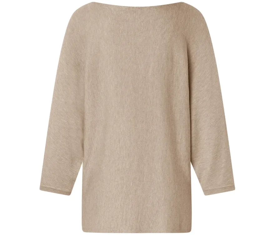 Feinstrickpullover, beige meliert