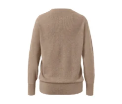 Feinstrickpullover, beige meliert