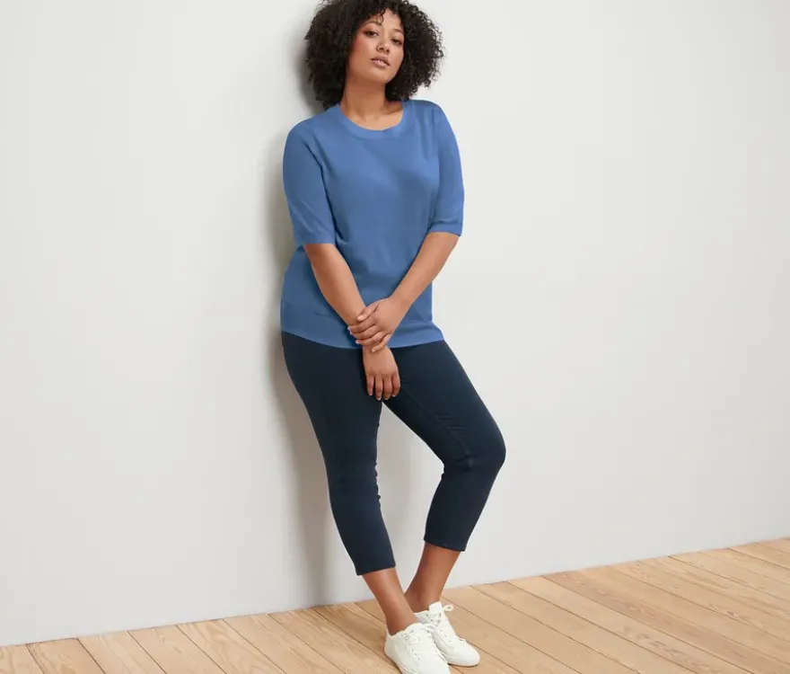 Feinstrickpullover, blau
