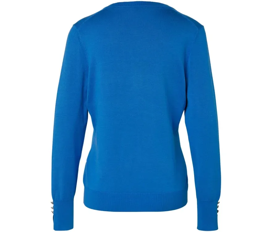 Feinstrickpullover, blau