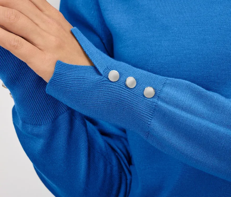 Feinstrickpullover, blau